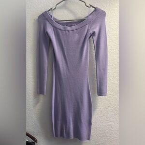 Guess Vici Lilac Long Sleeve Dress